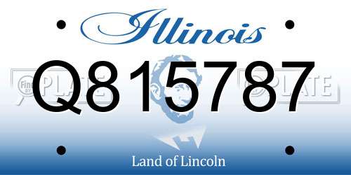 Q815787 Illinois License Plate