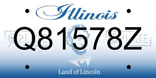 Q81578Z Illinois License Plate