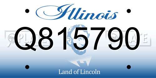 Q815790 Illinois License Plate