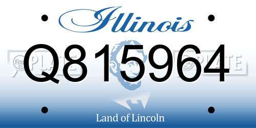 Q815964 Illinois License Plate
