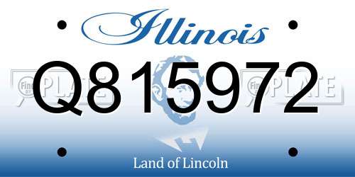 Q815972 Illinois License Plate