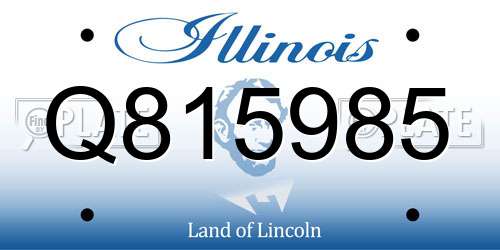 Q815985 Illinois License Plate