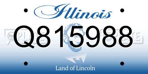 Q815988 Illinois License Plate