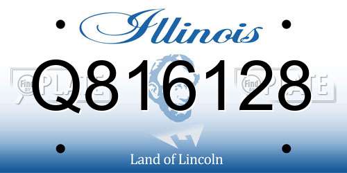 Q816128 Illinois License Plate