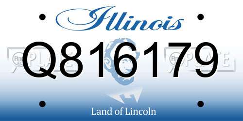 Q816179 Illinois License Plate