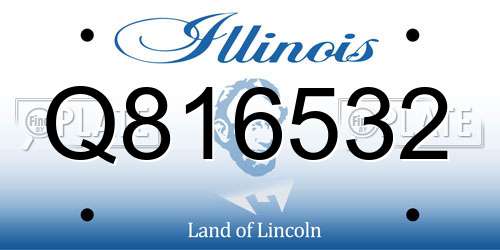 Q816532 Illinois License Plate