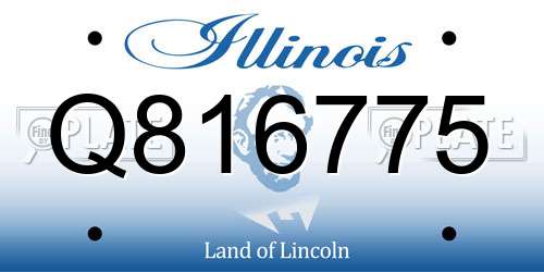 Q816775 Illinois License Plate