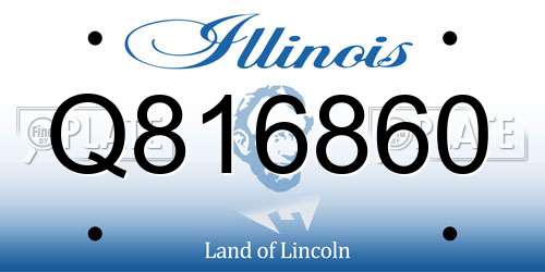 Q816860 Illinois License Plate