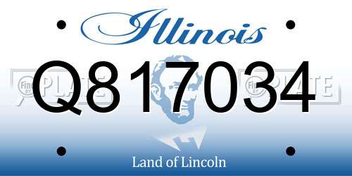 Q817034 Illinois License Plate
