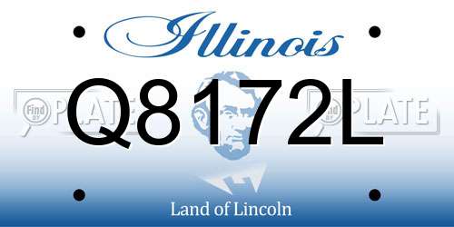 Q8172L Illinois License Plate