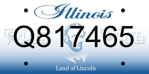Q817465 Illinois License Plate