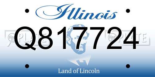 Q817724 Illinois License Plate
