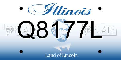 Q8177L Illinois License Plate
