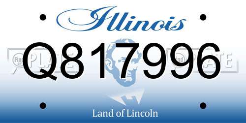 Q817996 Illinois License Plate