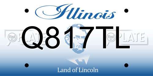 Q817TL Illinois License Plate