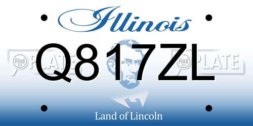 Q817ZL Illinois License Plate