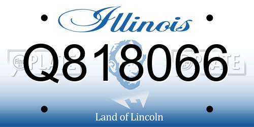 Q818066 Illinois License Plate