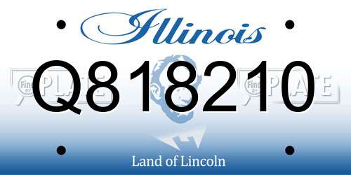 Q818210 Illinois License Plate