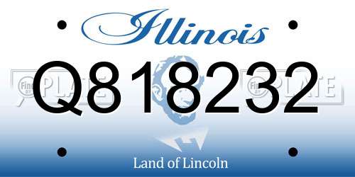 Q818232 Illinois License Plate