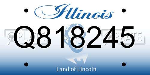 Q818245 Illinois License Plate