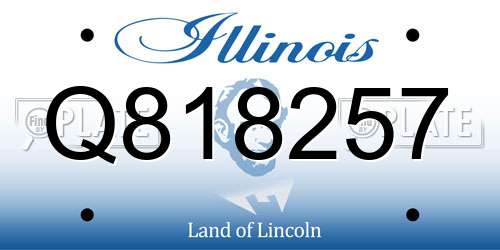 Q818257 Illinois License Plate
