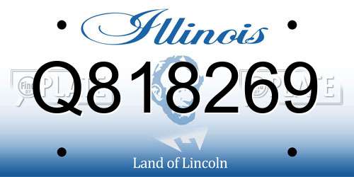 Q818269 Illinois License Plate