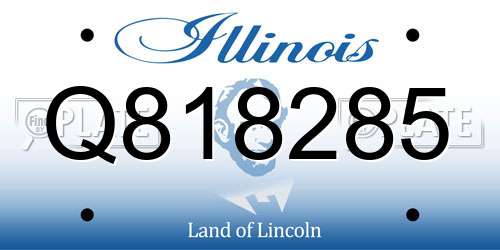 Q818285 Illinois License Plate