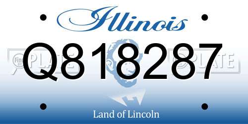 Q818287 Illinois License Plate