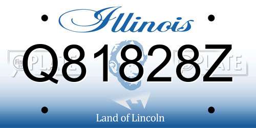 Q81828Z Illinois License Plate