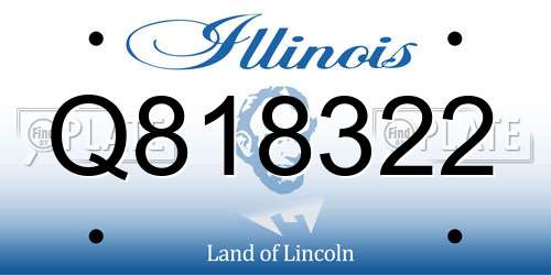 Q818322 Illinois License Plate