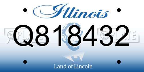 Q818432 Illinois License Plate