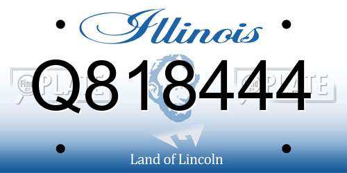 Q818444 Illinois License Plate