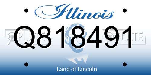 Q818491 Illinois License Plate
