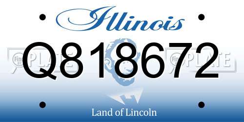 Q818672 Illinois License Plate
