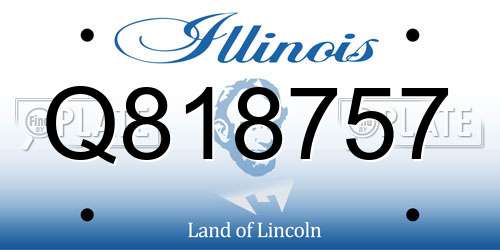 Q818757 Illinois License Plate