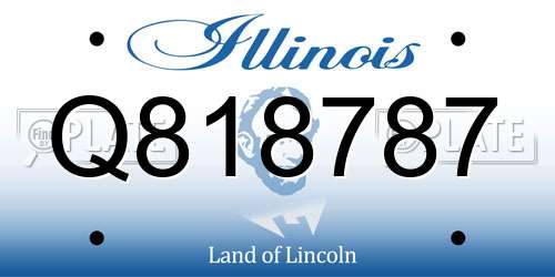Q818787 Illinois License Plate