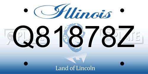 Q81878Z Illinois License Plate