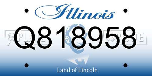Q818958 Illinois License Plate