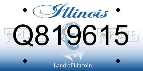 Q819615 Illinois License Plate