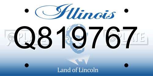 Q819767 Illinois License Plate