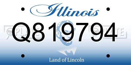 Q819794 Illinois License Plate