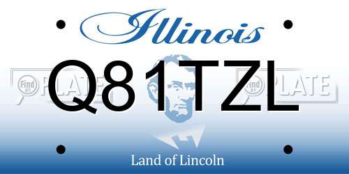 Q81TZL Illinois License Plate