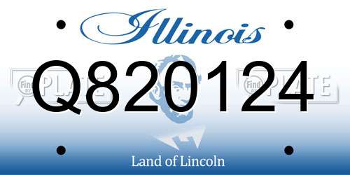 Q820124 Illinois License Plate