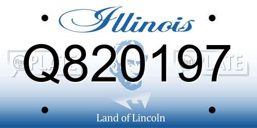 Q820197 Illinois License Plate
