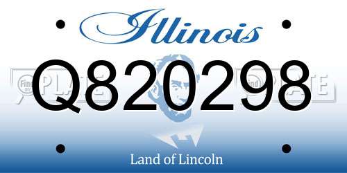 Q820298 Illinois License Plate
