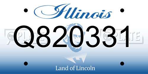 Q820331 Illinois License Plate