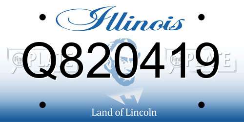 Q820419 Illinois License Plate