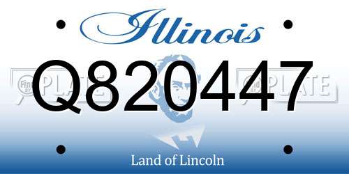 Q820447 Illinois License Plate