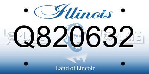 Q820632 Illinois License Plate