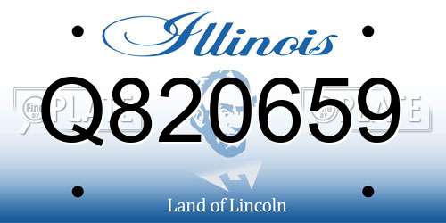 Q820659 Illinois License Plate